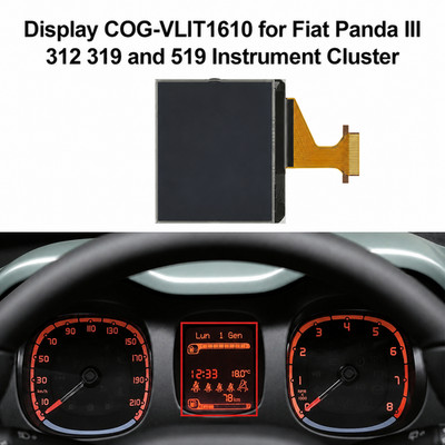 LCD Display COG-VLIT1610 for Fiat Panda III 312 319 519 Instrument Cluster