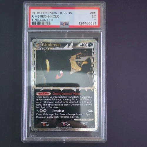 Pokémon Umbreon Prime Ultra Rare Holo 86/90 Undaunted 2010 PSA 5