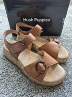 Hush Puppies size 8 eu41 Alison Leather Women's Tan comfy easy on Sandals