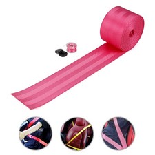 Cinturón de seguridad rosa de 3,5 m correas tela cinturones de seguridad de coche de carreras arnés correas