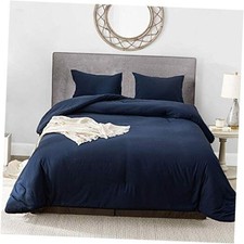 Navy Blue Comforter Set Men Boys Dark Blue Bedding Comforter Sets Queen 1-navy