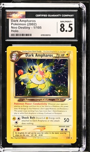 Dark Ampharos (Unlimited) graded CGC 8.5 for sale on eBay