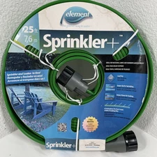 Element Sprinkler+, Sprinkler and Soaker Hose Combo, 25' Length, Green