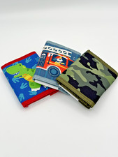 Lot of 3 Stephen Joseph Wallet, Dino, Fire truck,  Camo print NEW NWT