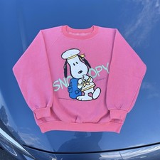 Vintage Snoopy Sweatshirt Sailor Peanuts Charlie Brown 80s USA Raglan - Boxy S/M