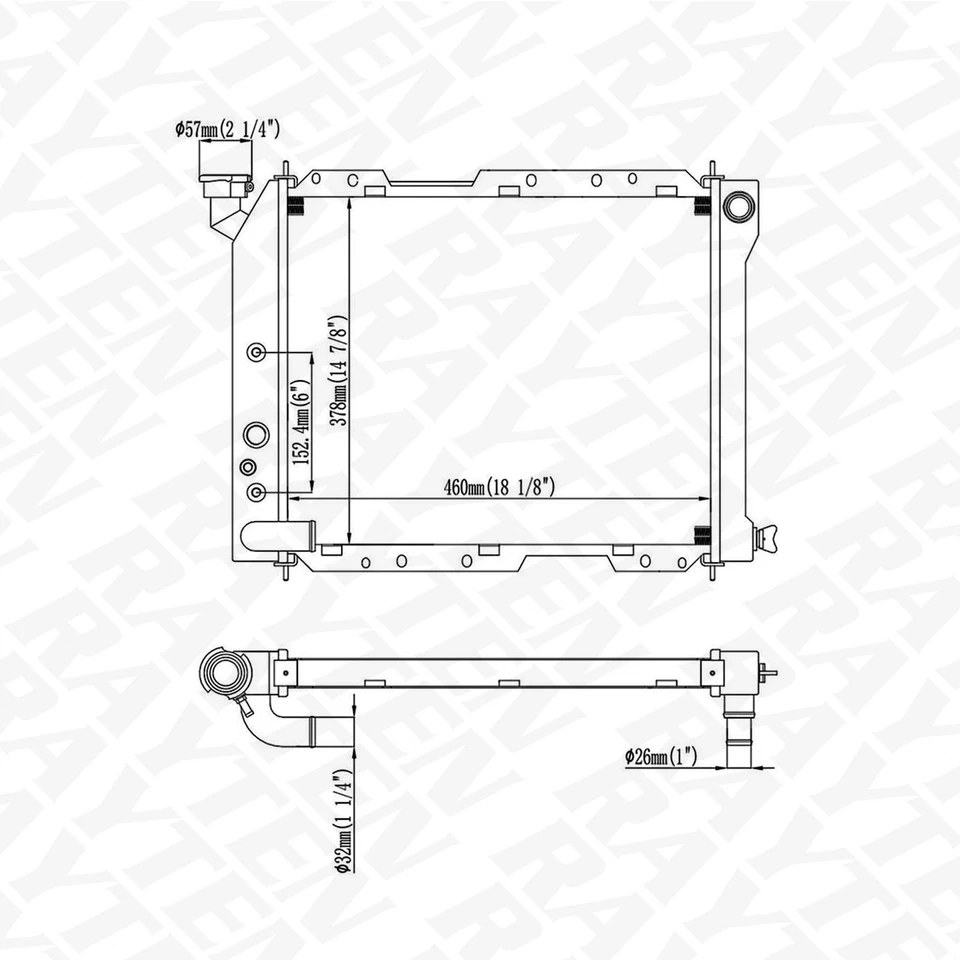 CU867 Full Aluminum Radiator Fit For 1983-1984 Dodge Charger Omni 1983-1989 New Foto 2 de 3