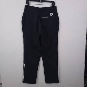 FootJoy Rain Pants Womens Medium Black DryJoys Waterproof Golf Zip 30 Inseam