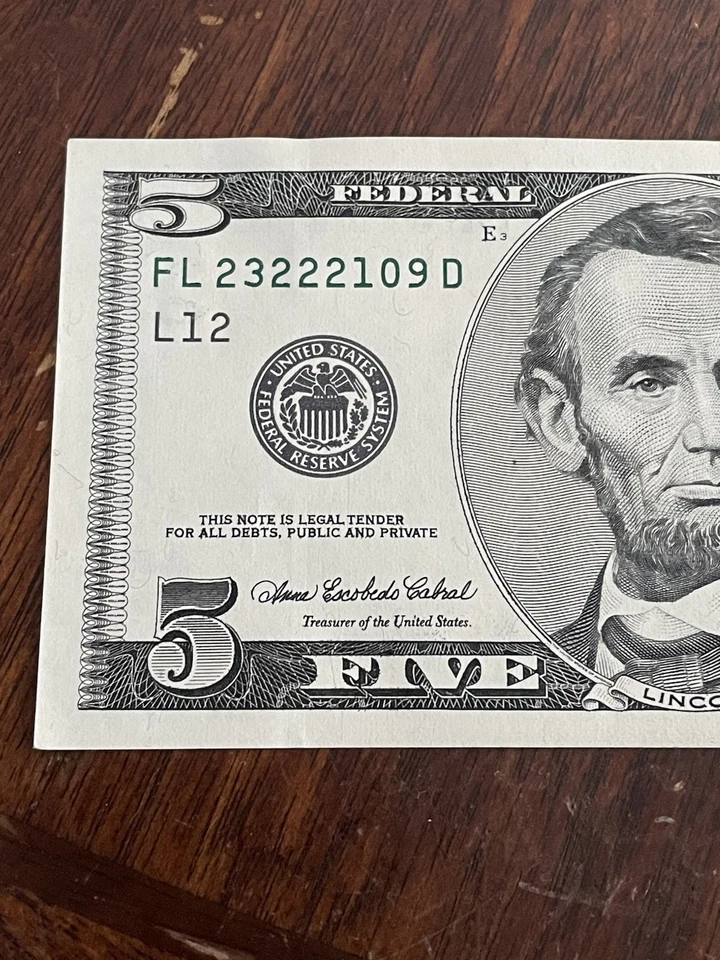 2003 - $5 Dollar Bill Note Clean Crisp - Image 3 of 4