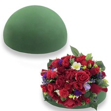 2 Pcs Floral Foam Half Balls 5.51x2.76 Inch Green Styrofoam Dry Wet Round