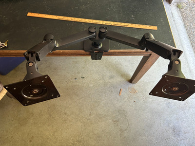 Amazon BasiDual Monitor Stand Lift Engine Arm Mount - Black