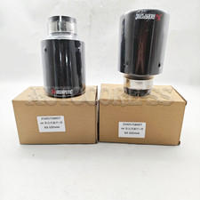 Carbon Exhaust Tip 2.5out 4 In 5.25 L A Pair Universal Oval Tailpipe Glossy Carbon Exhaust Tip 2.5out 4 In 5.25 L A Pair Universal Oval Tailpipe Glossy
