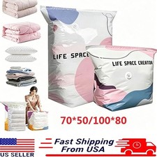 No-Pump Vacuum Storage Bags Large Cube Space ...