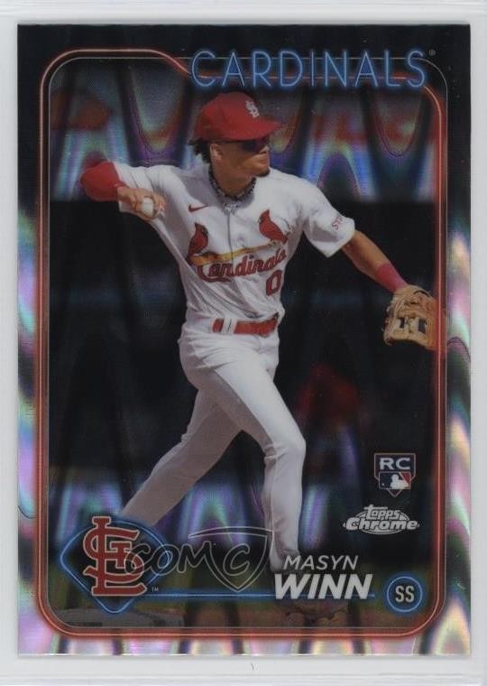 2024 Topps Chrome RayWave Refractor Masyn Winn #189 Rookie RC 0z2o