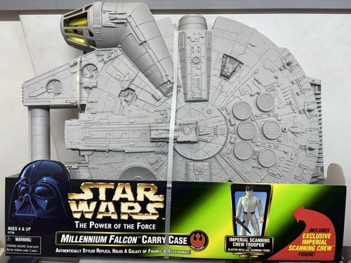 VINTAGE STAR WARS MILLENNIUM FALCON CARRY CASE WITH EXCLUSIVE FIGURE POTF 1998