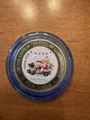Four Queens Silver Strike Blue Cap 2026 January  Holiday $10 Vegas Teddy Bears