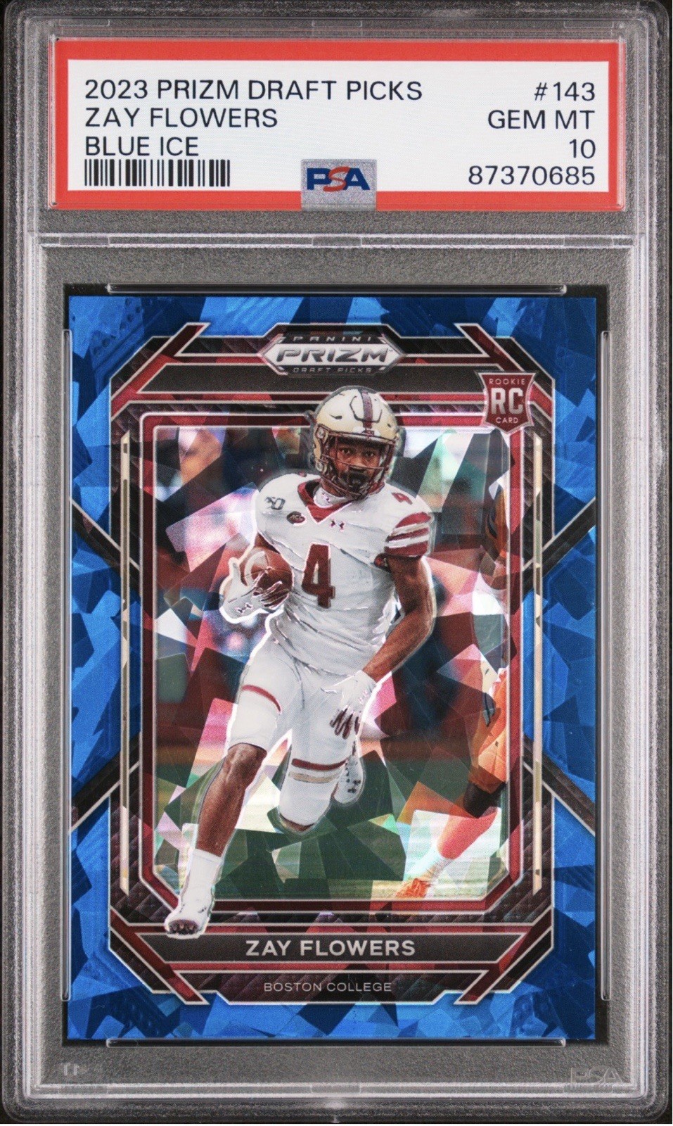 Zay Flowers Panini Prizm Draft Picks #143 Blue Ice