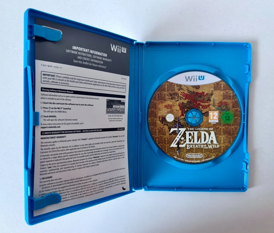 The Legend of Zelda Breath of the Wild Inc Artwork Wii U Like New Mint Disc AU - Image 3 of 3