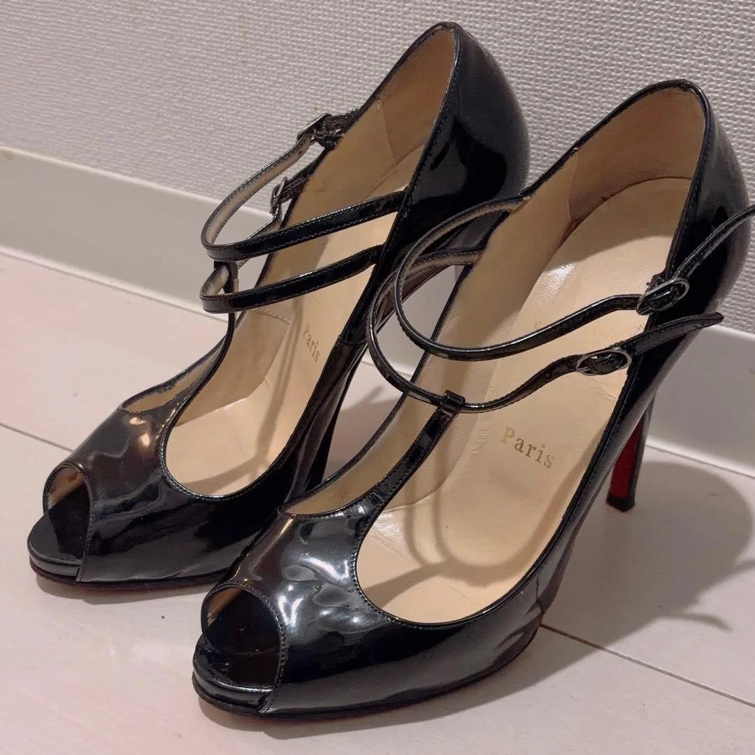 Christian Louboutin 黒 Tストラップ ハイヒール Christian Louboutin Women's Black Straps for sale | eBay