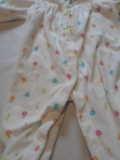 Carters 6 month girl Floral Footed Pajamas With Sleeves