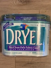DRYEL Starter Kit 12 Dryer Loads Up To 48 Garments Dry Clean NIB NOS Vintage