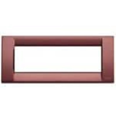 Classic Plate Vimar Idea 16736.25 Metal 6 Modules Bordeaux