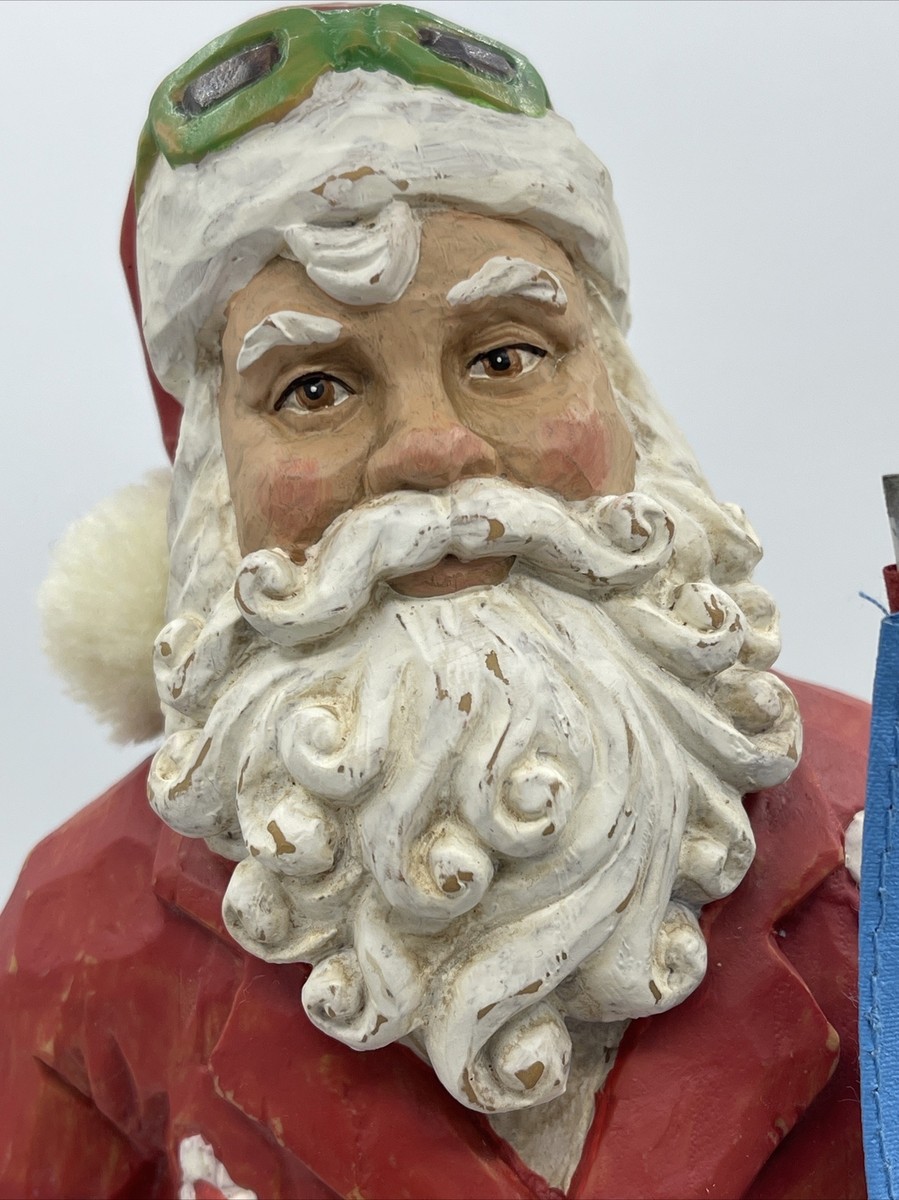 Christmas Coastal Beach Santa Claus Fishing Sailboat Tree Figure
