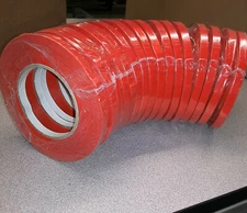 (10|16 Rolls) UPVC 2.4 mil Red Poly Bag Sealing Tape, 3/8in x 180yds, 9mm x 165m