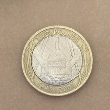 St Paul's Cathedral 1945-2005 Very Rare £2 Two Pound Coin with Minting Error