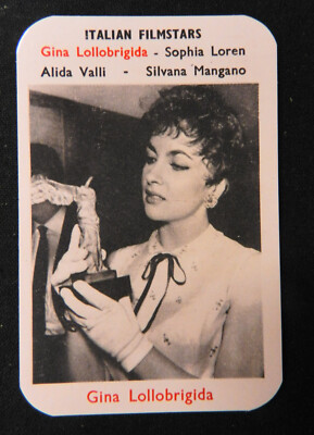 1950's Maple Leaf Gum Gina Lollobrigida Trading Card High Grade i