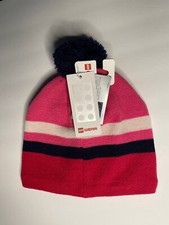 Lego Wear / Pink Stripe Pom Toboggan Beanie Wool / Aiden 723 / Girls Size 56 Hat