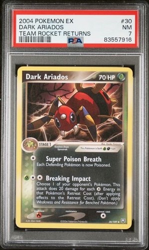 Dark Ariados graded PSA 7 for sale on eBay