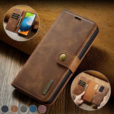 DG.MING Leather Flip Wallet Case Cover For Samsung S20 S21 S22FE S23 S24 S25+