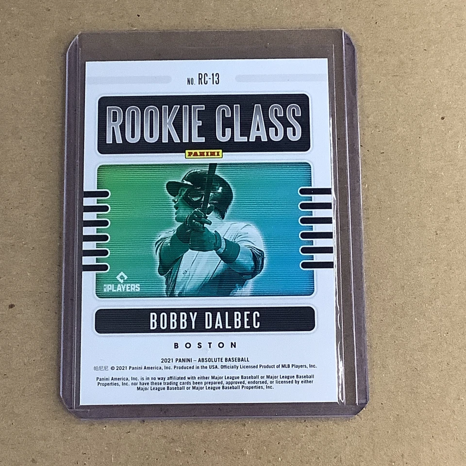 2021 Panini Absolute Rookie Class Red /99 Bobby Dalbec #RC-13 Rookie RC A-7 - Image 3 of 3