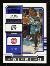 Jaden Ivey 2023-24 Panini Contenders Game Ticket BLUE 38/49 SSP
