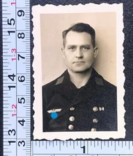 German Germany WW2 Military Soldier Identification Picture BW Photo Snapshot #11