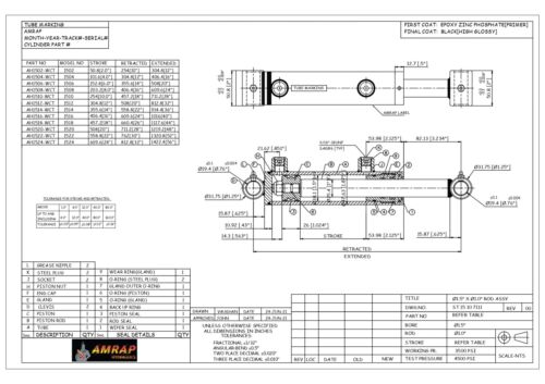 1.5x20 Hydraulic Cylinder-1.5" Bore, 20" Stroke -Welded Cross Tube Cylinder(new) - Picture 4 of 7