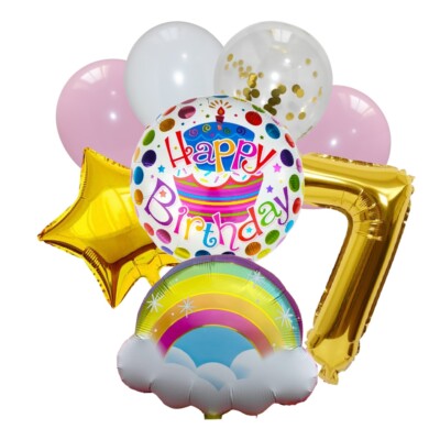 Décorations De Fête D'anniversaire Pour Lui Et Elle, Bannière « Happy Birthday », Ballon En Aluminium En Forme De Chiffre 21, Bleu Marine Et Doré