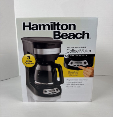 Hamilton Beach 12 Cup Programmable Coffee Maker 46230 Black NEW