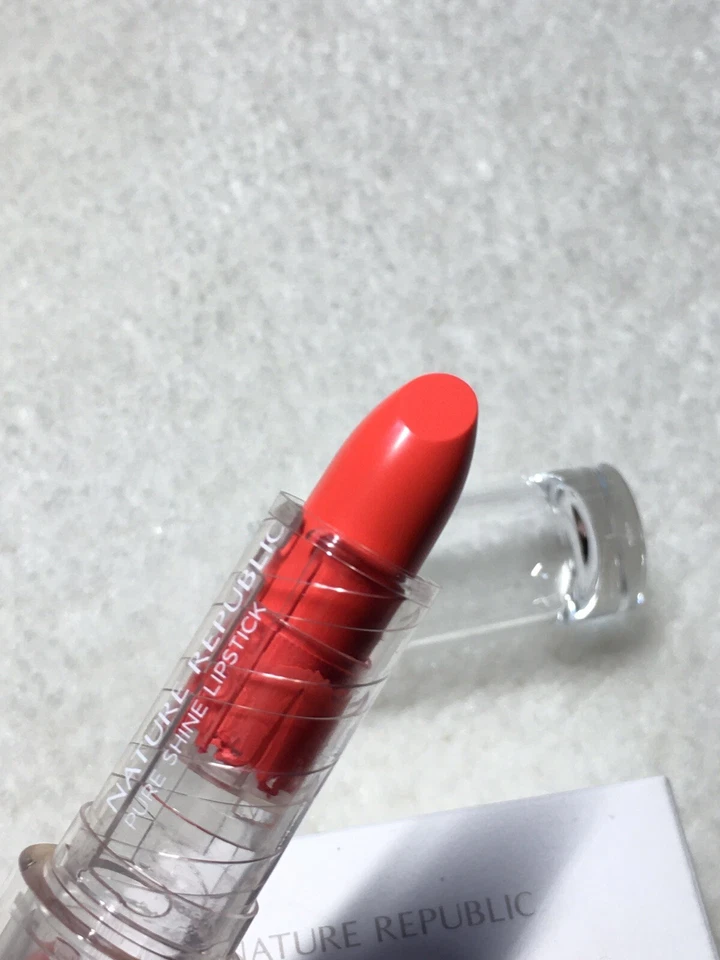 NEW NATURE REPUBLIC LipStick 3.5g Korea Coral Gelato No. 7 Pure Shine Rare Color - Image 2 of 4