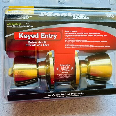 Master Lock Keyed Entry Lock Bright Brass Tulip TUO0103