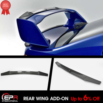 For 14-18 Subaru Impreza VAB VAF STI Rear Spoiler Carbon Gurney Flap Addon Lip