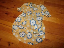 Handmade Big Girl Dress Vintage Linen Full Circle + Crow's Foot Stitching