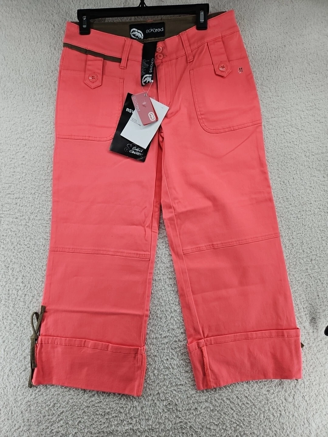 Ecko Red Capri Pants Womens Size 11 Dead Stock 90's Y2K New with Tags