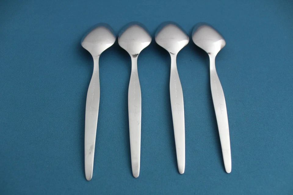 4 cucharaditas Noritake LINDEN Japón 18/8 acero inoxidable 6 1/4" Foto 4 de 4