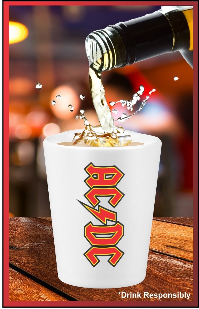 AC/DC Rock & Roll Shot Glasses - 6x Set | eBay