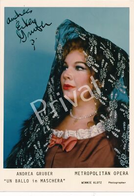 100% Original Autogramm autograph handsigniert Oper Andrea Gruber L1.66