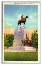 Virginia State Memorial, Gettysburg Pennsylvania PA Postcard 26440