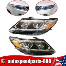Halogen Headlights Headlamps Set Fit Kia Sorento 2014 2015  Left+Right w/LED DRL