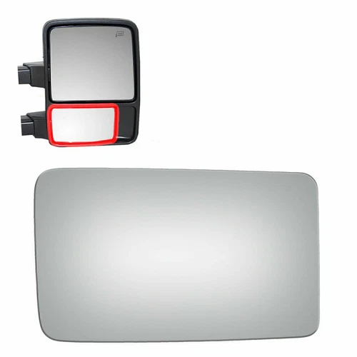 Lower Tow Mirror Glass Replacement For 2011-15 Ford F250 F350 SD RH Side Convex