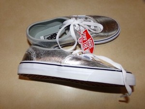 silver metallic vans